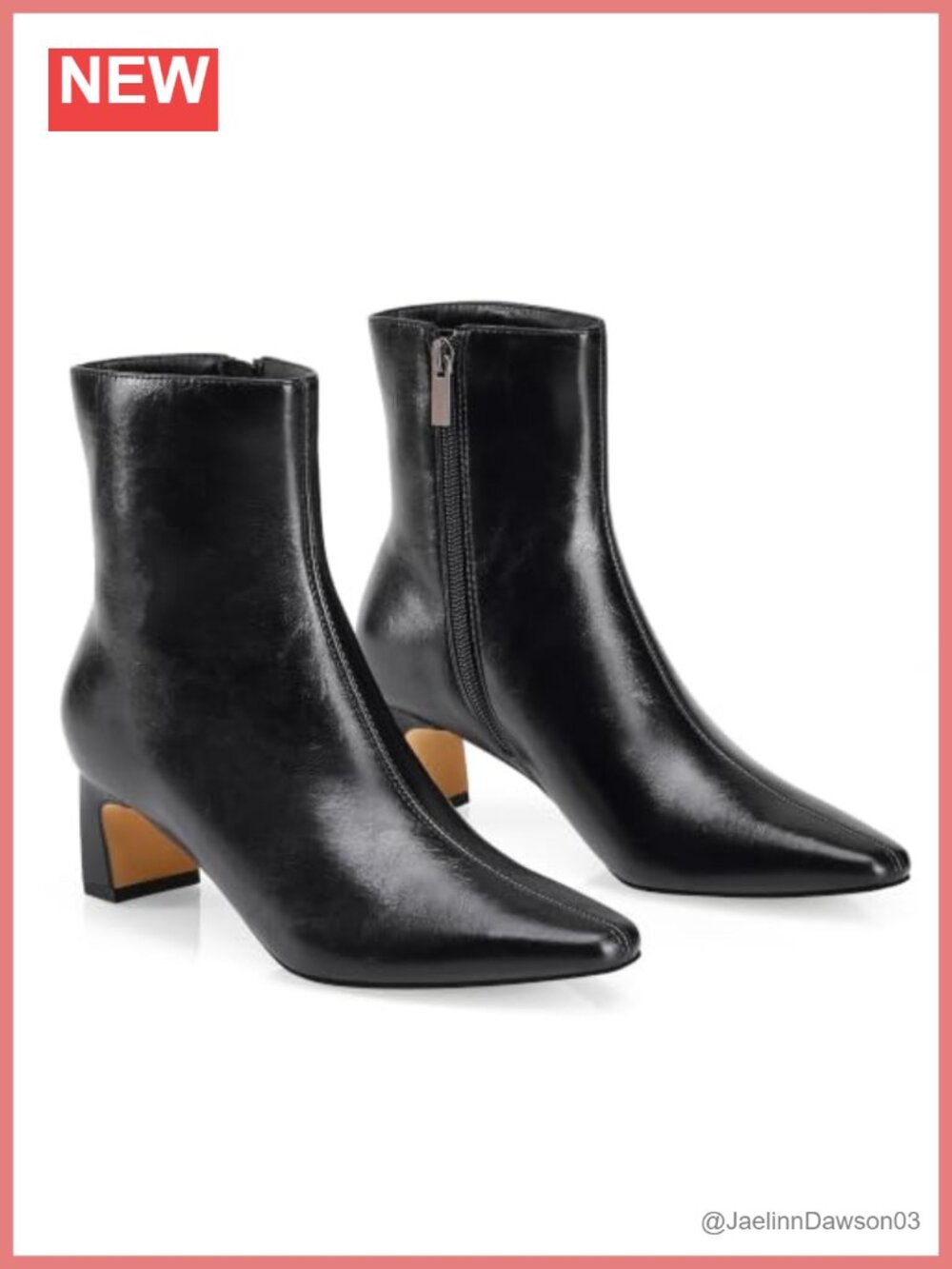 Women's Ankle Boots Faux Leather Suede Chunky Block Heel Side Zip
